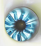 Ventilátor běžného aerodynamického tunelu