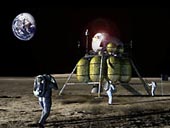 Nový lunární modul na Měsíci