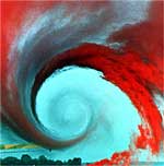 Turbulentní proudění způsobující indukovaný odpor křídla